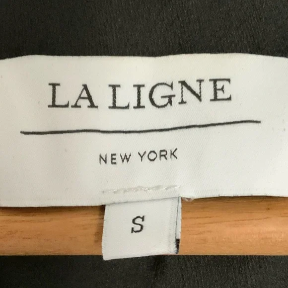 LA LIGNE Pointelle Marta Dress in 100% Cotton Black Size Small - Picture 7 of 10